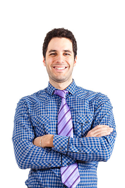 istock Young confident businessman isolated on white 120338992