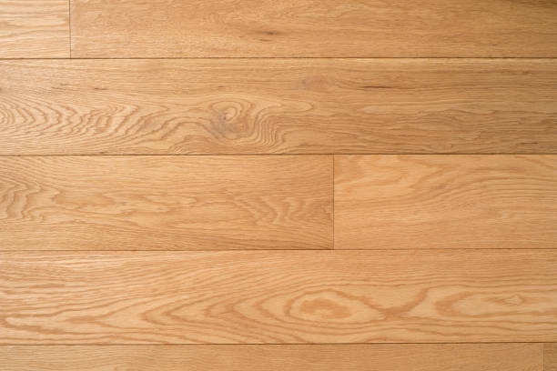 parquet de madera de roble - knotted wood plank wall abstract texture fotografías e imágenes de stock