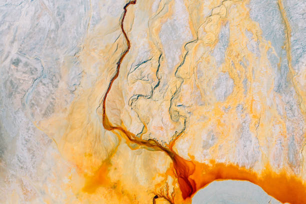 Colorful salt fields and mineral lakes found around the Algarve coast in Southern Portugal and in Southern Spain.