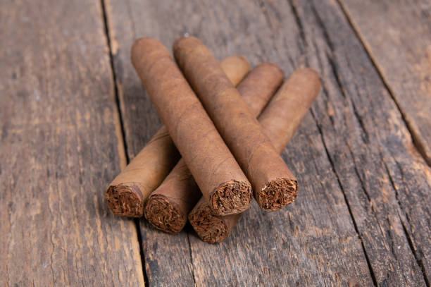istock Cuban cigars on a wooden table 1203396902