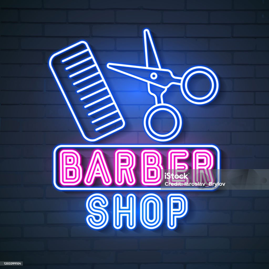 Vector Của Logo Neon Sign Barber Shop Cho Thiết Kế Của Bạn Cho Hình Minh  Họa Sẵn Có - Tải Xuống Hình Ảnh Ngay Bây Giờ - Istock