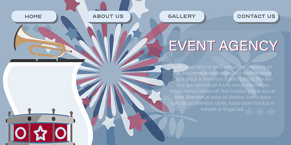 Event Website Header Event Agency Company Site Template Event Management Header Poster ...