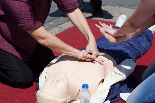 istock CPR - Cardiopulmonary resuscitation and first aid class 1203405349