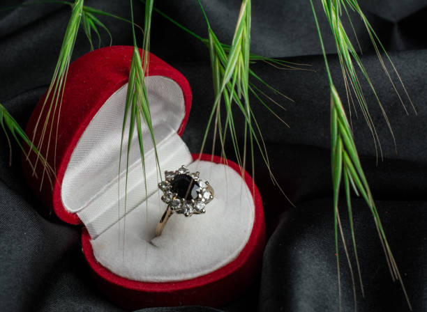 istock gold ring in box for Valentine day 1203408482