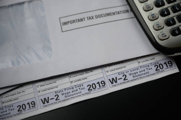 istock 2019 IRS W-2 Tax Form for earned income 1203419816