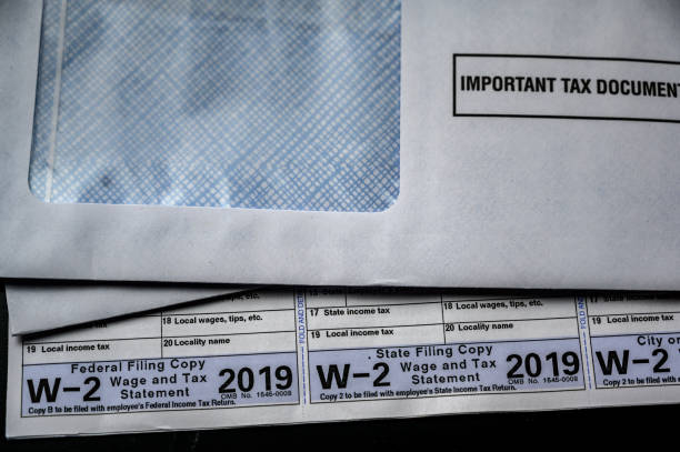 istock 2019 IRS W-2 Tax Form for earned income 1203419891