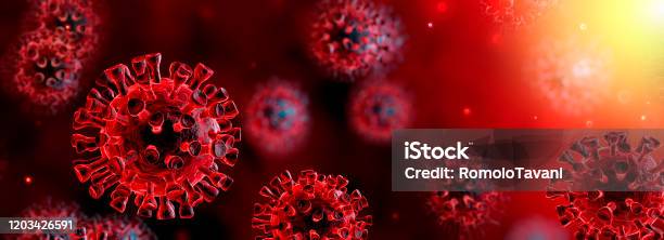 紅色背景中的冠狀病毒 微生物學和病毒學概念 3d 渲染 照片檔及更多 2019冠狀病毒病 照片 - 2019冠狀病毒病, 病毒, 病毒感染