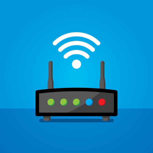 wifi router icon flat - vector connection e commerce shiny stock-grafiken, -clipart, -cartoons und -symbole