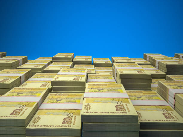 istock Bulgarian currency background. Closeup photo 1203428348
