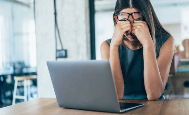 istock Tired Business woman 1203433718