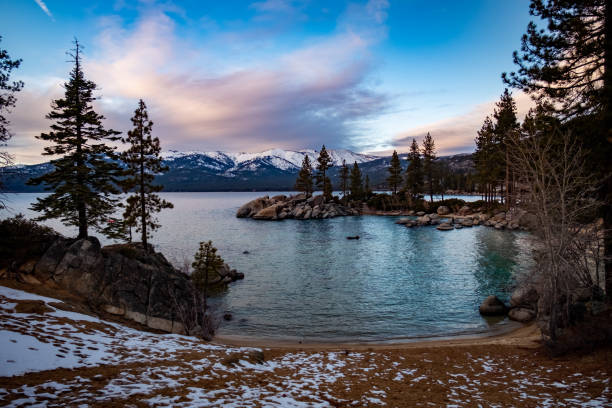 istock Winter Sunset at The Lake 1203433901
