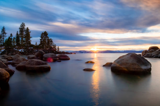 istock Sand Harbor Sunset at Winter 1203435035