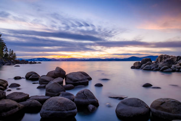 istock Sand Harbor Sunset at Winter 1203435043