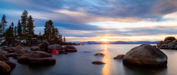 istock Sand Harbor Sunset at Winter 1203435051
