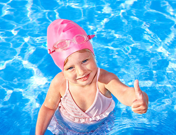 istock Child swimming in pool. 120343757