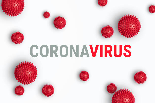 abstract banner coronavirus strain model from wuhan, china - medical sample imagens e fotografias de stock