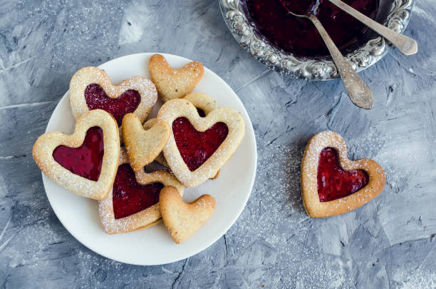 istock Heart shaped Linzer cookies 1203441254