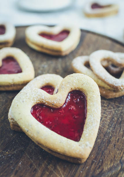 istock Heart shaped Linzer cookies 1203441257