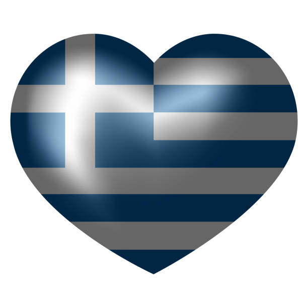 istock flag of Greece in heart shape. vector illustration. 1203444965