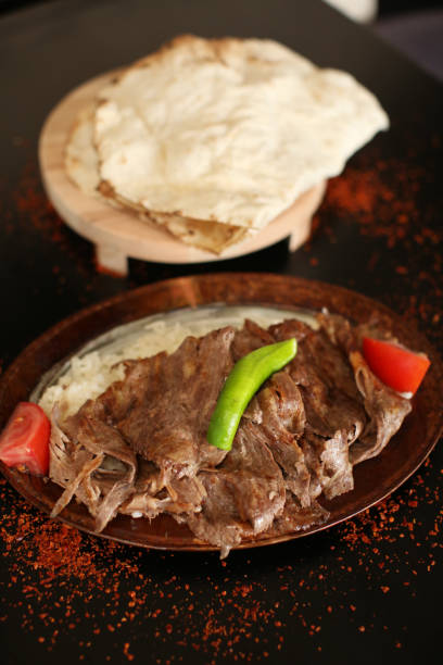 istock Doner Kebab with rice and pita 1203449690