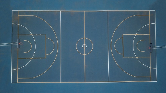 Aerial view of sporting field - Shadows removed