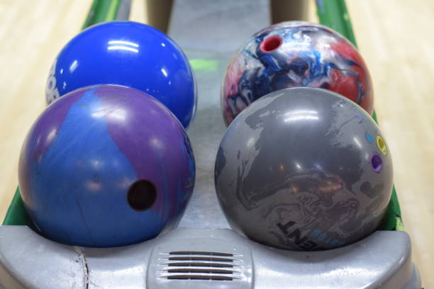 istock An assortment of bowling balls 1203455579