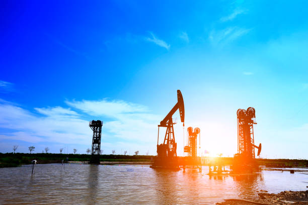 istock The oil pump, industrial equipment 1203456571