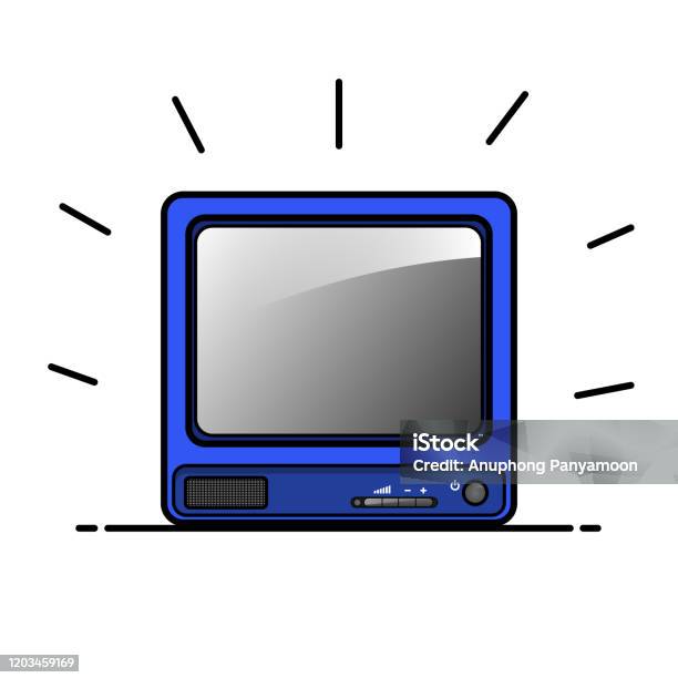 Tv Objective Vector Tv Object Vector Stock Illustration - Download Image Now - Analog ...