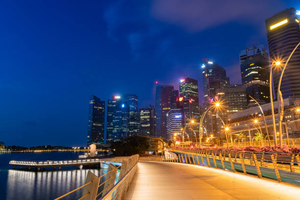 istock Singapore city skyline. 1203459270