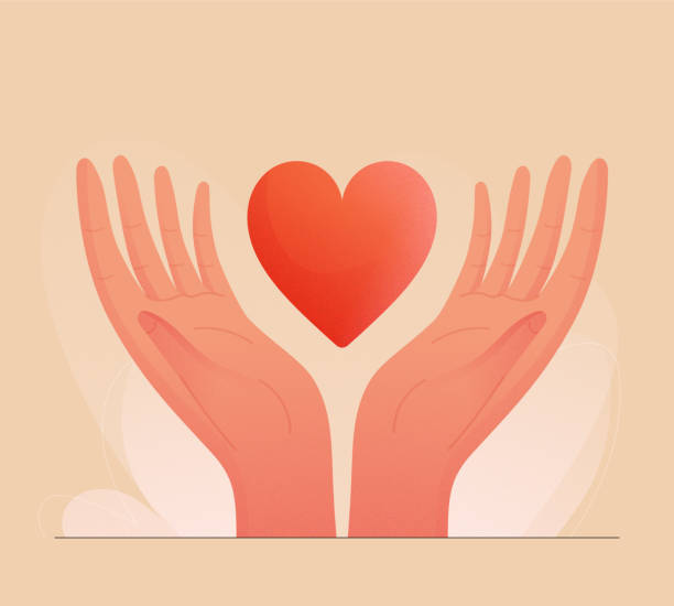 ilustraciones, imágenes clip art, dibujos animados e iconos de stock de organ donation concept vector illustration( flat modern design for web page, banner, presentation, etc. - giving tuesday