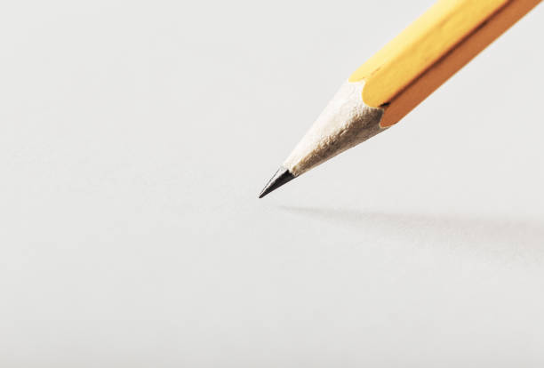 istock Pencil on a white blank sheet of paper 1203475646