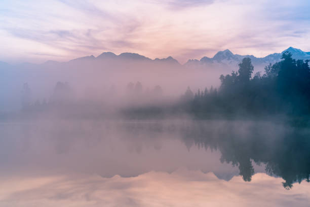 istock Morning fox over Matheson water lake 1203481684