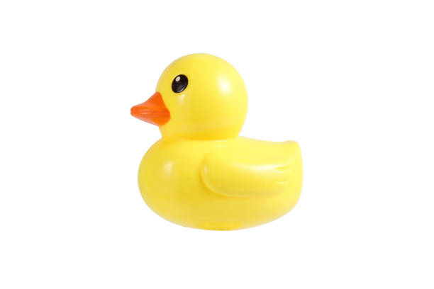 istock Rubber duck toy for kid isolated on white background 1203483594