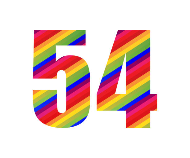 54-number-rainbow-style-