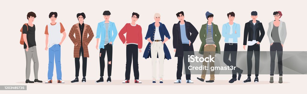 Ilustración de Hermosogrupo Hombres De Pie Juntos Atractivos Chicos Personajes De Dibujos Animados Masculinos En Ropa De Moda De Longitud Plana Horizontal y más Vectores Libres de Derechos de A la moda - Ilustración de Hermosogrupo Hombres De Pie Juntos Atractivos Chicos Personajes De Dibujos Animados Masculinos En Ropa De Moda De Longitud Plana Horizontal y más Vectores Libres de Derechos de A la moda -
