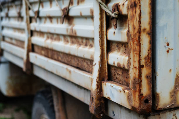 istock Old car. The body is covered with rust. 1203493852