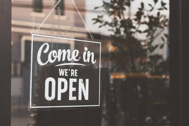 istock Text on vintage black sign 