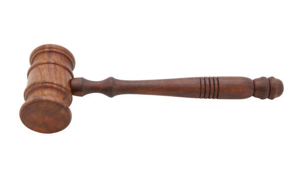 istock Judge gavel isolated on white 1203497030