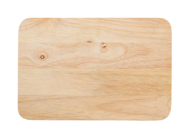 istock Wooden cutting board isolated on white 1203497241