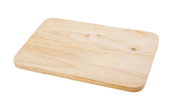 istock Wooden cutting board isolated on white 1203498209