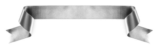 istock Satin ribbon banner on white 1203499358