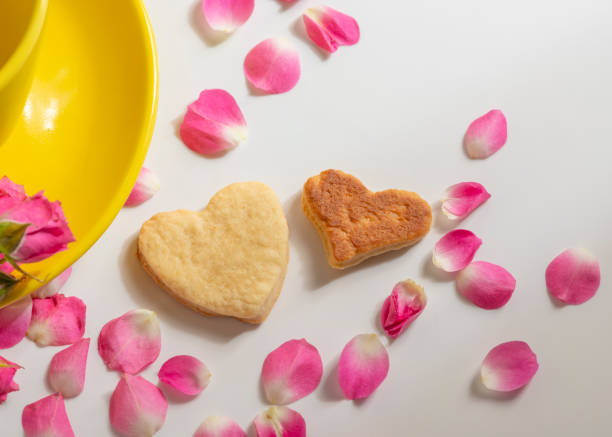 valentines cookies - valentine candy fotos imagens e fotografias de stock