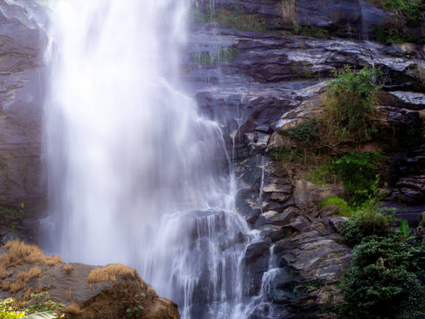 istock The Waterfall green forest river stream landscape 1203500397