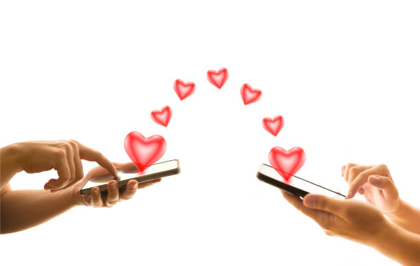 istock Send love with mobile phone 1203501279