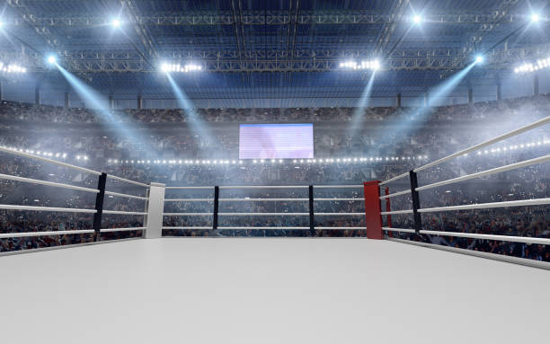 Boxing ring. 3-D boxing ring. boxing sport photos stock pictures, royalty-free photos & images