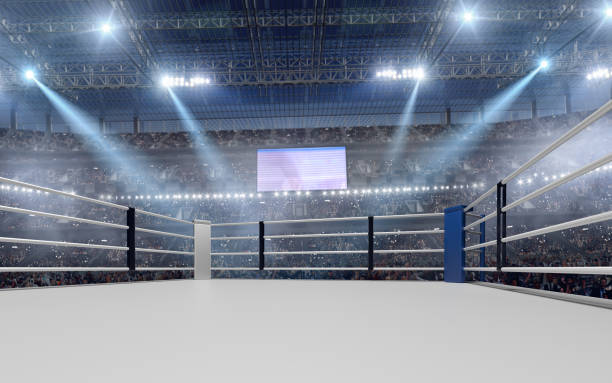 anel de boxe. - boxing boxing ring rope three dimensional shape - fotografias e filmes do acervo