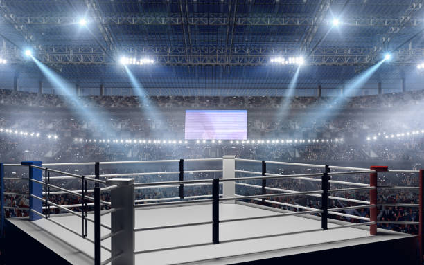 ボクシングリング。 - boxing boxing ring rope three dimensional shape ストックフォトと画像