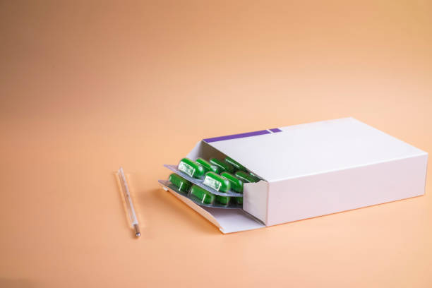 istock Medicine and medical equipment in solid background 1203507209