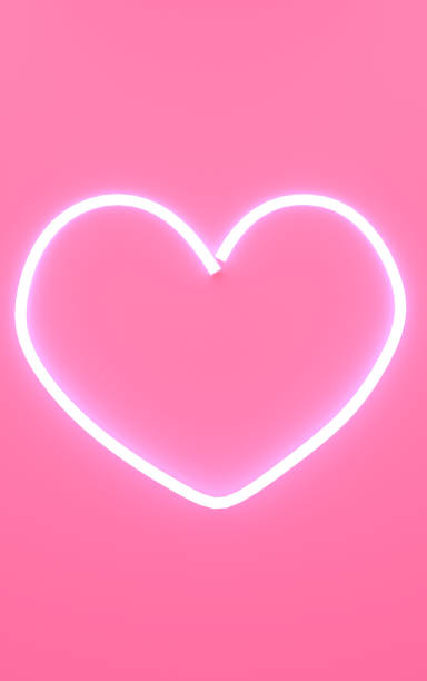 istock 3D render illustration neon heart light on the wall 1203509220
