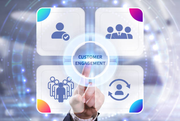 istock Business, Technology, Internet and network concept. Shows the inscription: CUSTOMER ENGAGEMENT. 1203511378
